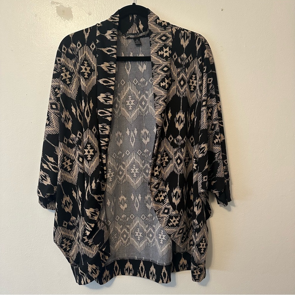 French Laundry Aztec Tribal Shawl Wrap Cardigan 3XL